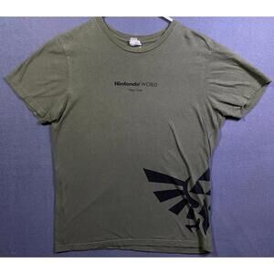 Y2K Nintendo World New York Legend Of Zelda Link Green T-Shirt Promo Sz Medium